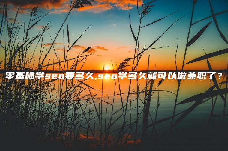 零基础学seo要多久,seo学多久就可以做兼职了？