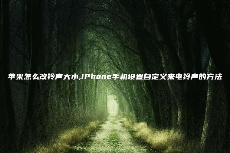 苹果怎么改铃声大小,iPhone手机设置自定义来电铃声的方法