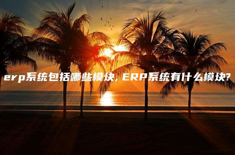 erp系统包括哪些模块,　ERP系统有什么模块?