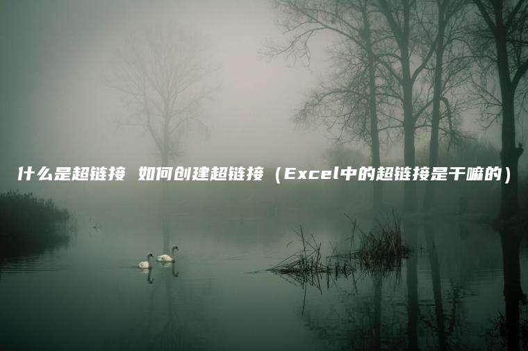 什么是超链接 如何创建超链接（Excel中的超链接是干嘛的）