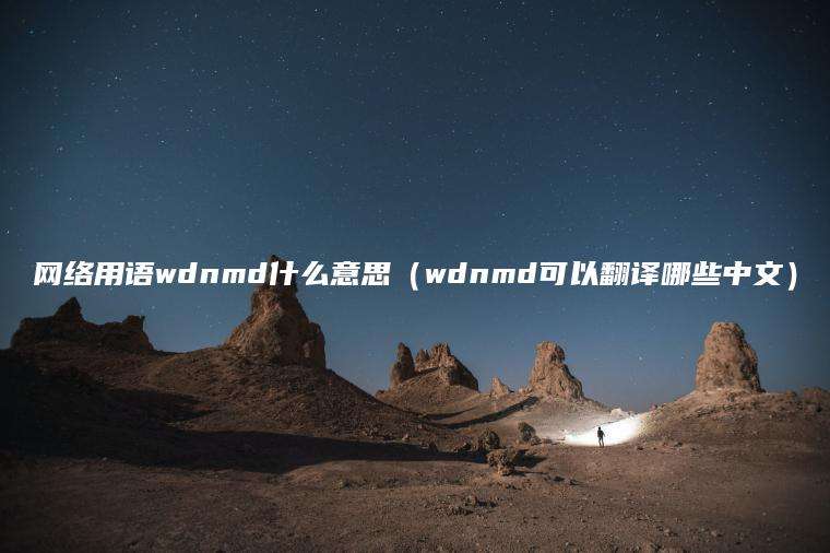 网络用语wdnmd什么意思（wdnmd可以翻译哪些中文）