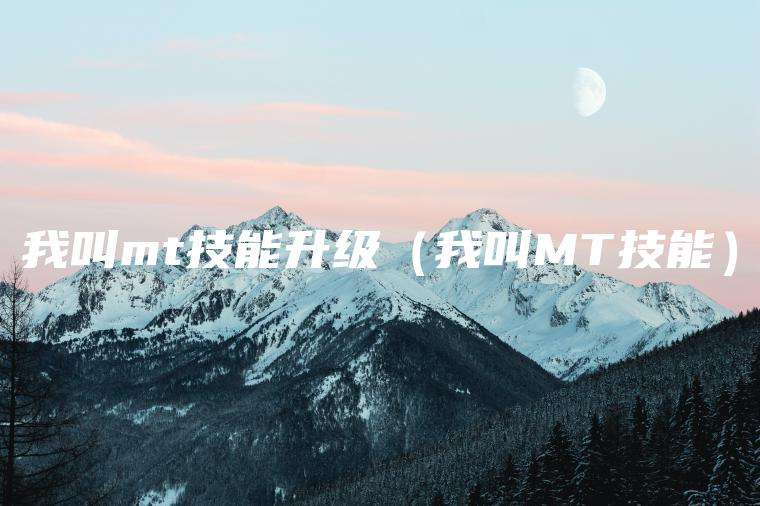 我叫mt技能升级（我叫MT技能）