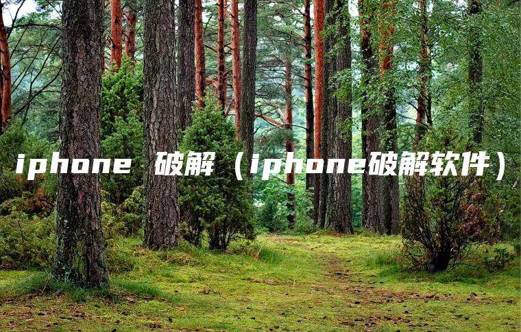 iphone 破解（iphone破解软件）