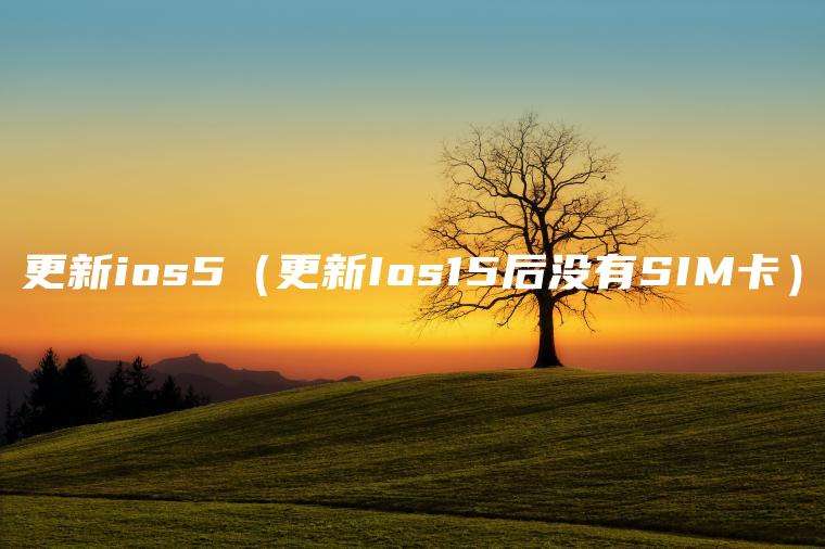 更新ios5（更新Ios15后没有SIM卡）