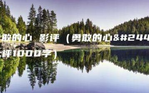 勇敢的心 影评（勇敢的心影评1000字）