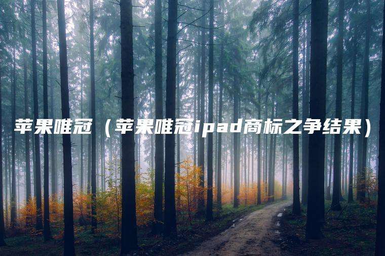 苹果唯冠（苹果唯冠ipad商标之争结果）