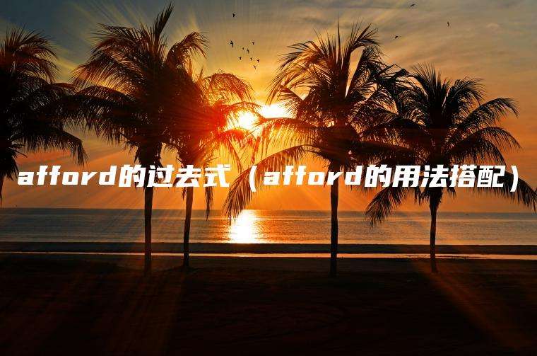 afford的过去式（afford的用法搭配）