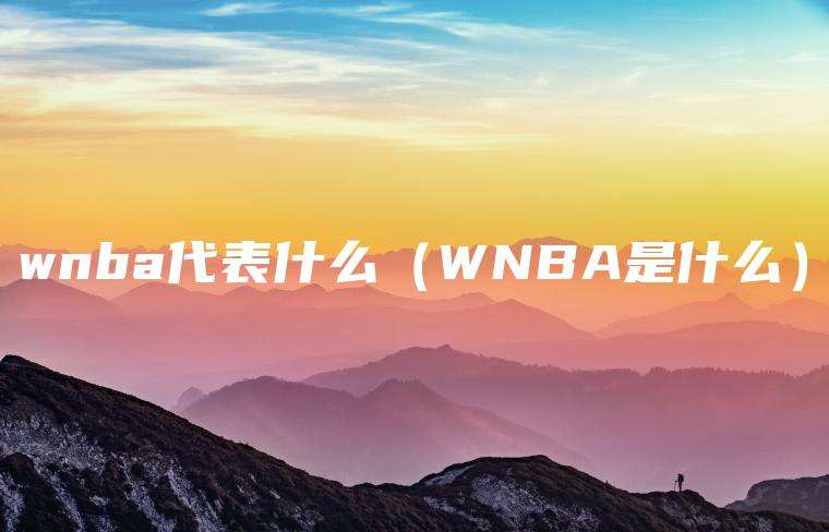 wnba代表什么（WNBA是什么）