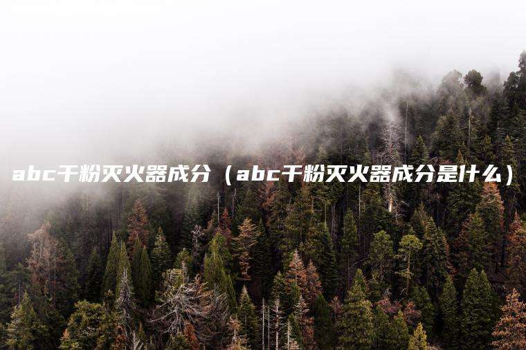 abc干粉灭火器成分（abc干粉灭火器成分是什么）