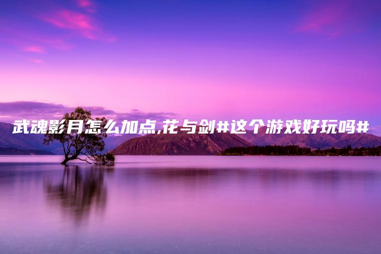 武魂影月怎么加点,花与剑#这个游戏好玩吗#