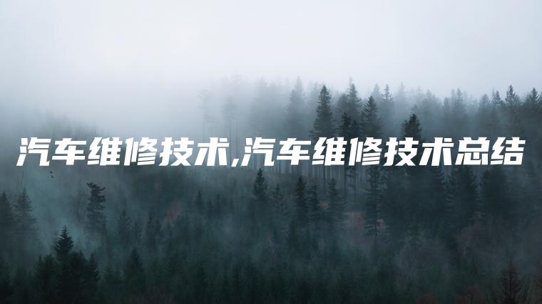 汽车维修技术,汽车维修技术总结