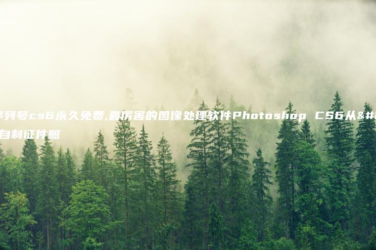 ps序列号cs6永久免费,最厉害的图像处理软件Photoshop CS6从此自制证件照