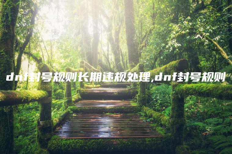 dnf封号规则长期违规处理,dnf封号规则