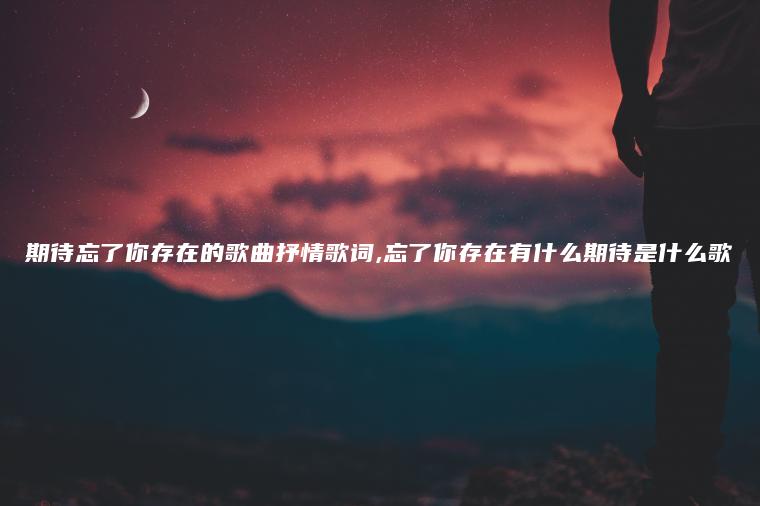 期待忘了你存在的歌曲抒情歌词,忘了你存在有什么期待是什么歌