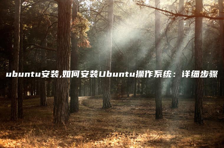 ubuntu安装,如何安装Ubuntu操作系统：详细步骤