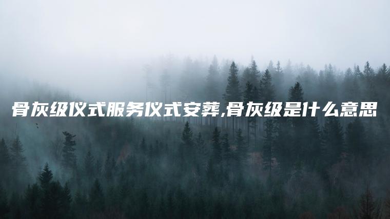 骨灰级仪式服务仪式安葬,骨灰级是什么意思