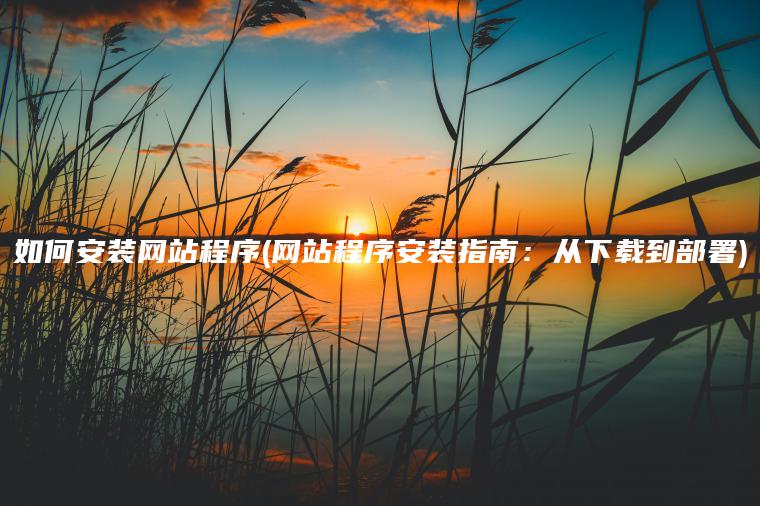 如何安装网站程序(网站程序安装指南：从下载到部署)