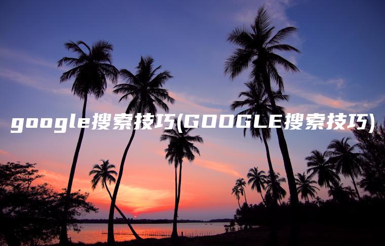 google搜索技巧(GOOGLE搜索技巧)