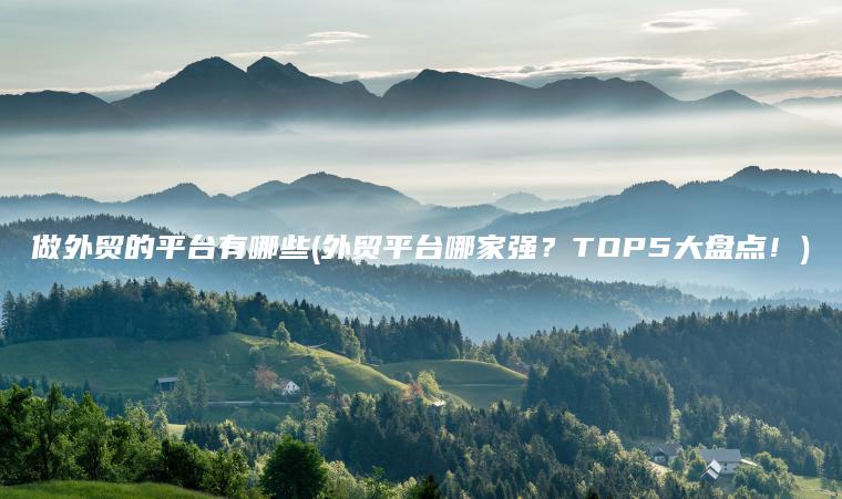 做外贸的平台有哪些(外贸平台哪家强？TOP5大盘点！)