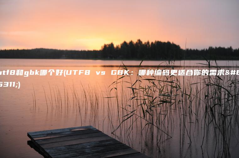 utf8和gbk哪个好(UTF8 vs GBK：哪种编码更适合你的需求？)