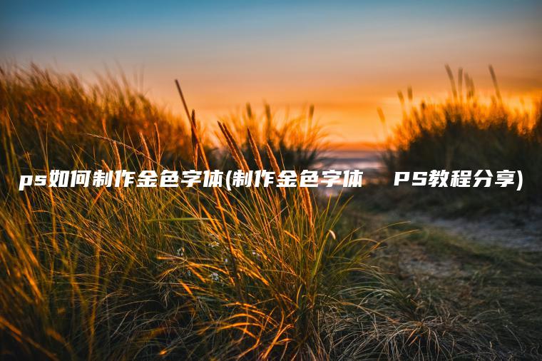 ps如何制作金色字体(制作金色字体  PS教程分享)