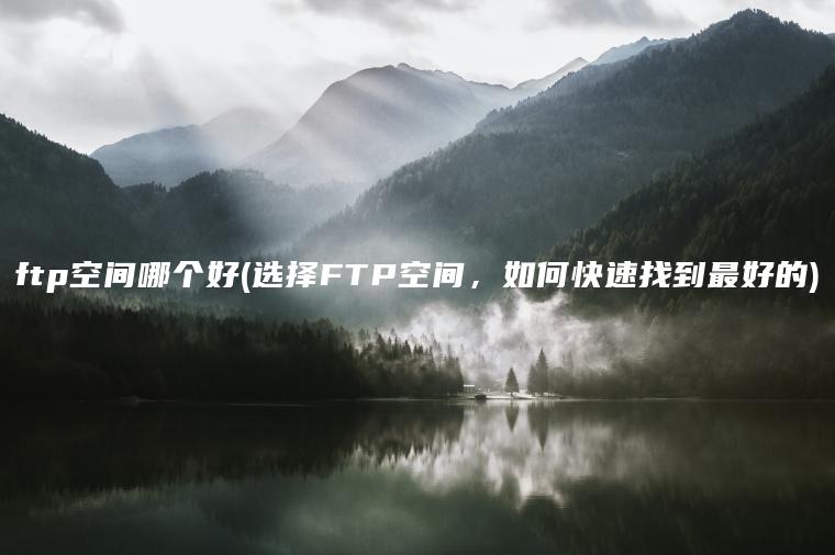 ftp空间哪个好(选择FTP空间，如何快速找到最好的)