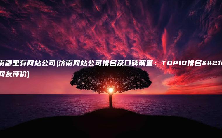 济南哪里有网站公司(济南网站公司排名及口碑调查：TOP10排名和网友评价)