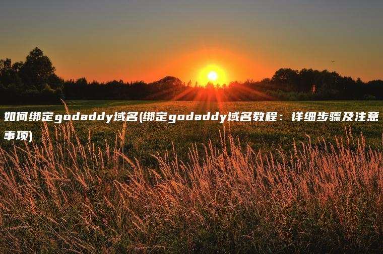 如何绑定godaddy域名(绑定godaddy域名教程：详细步骤及注意事项)