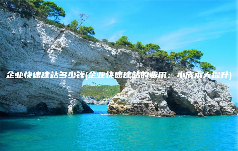 企业快速建站多少钱(企业快速建站的费用：小成本大提升)