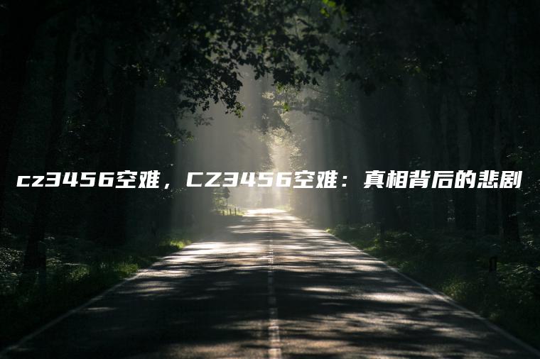 cz3456空难，CZ3456空难：真相背后的悲剧