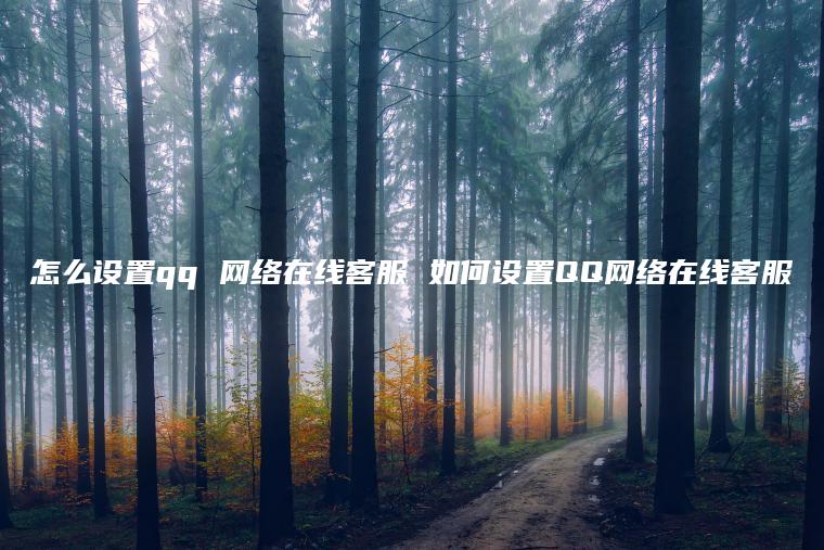 怎么设置qq 网络在线客服 如何设置QQ网络在线客服