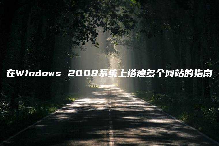 在Windows 2008系统上搭建多个网站的指南