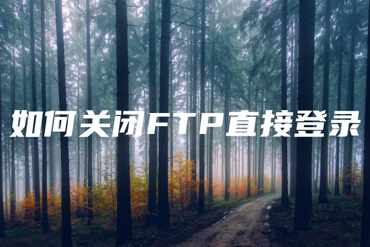 如何关闭FTP直接登录