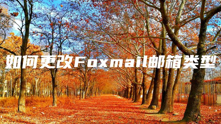 如何更改Foxmail邮箱类型