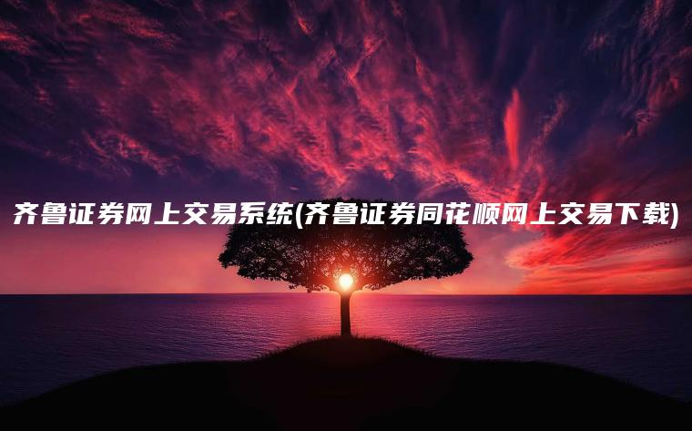 齐鲁证券网上交易系统(齐鲁证券同花顺网上交易下载)