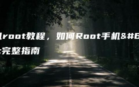 手机root教程，如何Root手机：完整指南