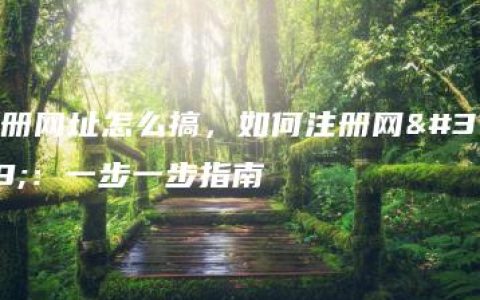 注册网址怎么搞，如何注册网站：一步一步指南