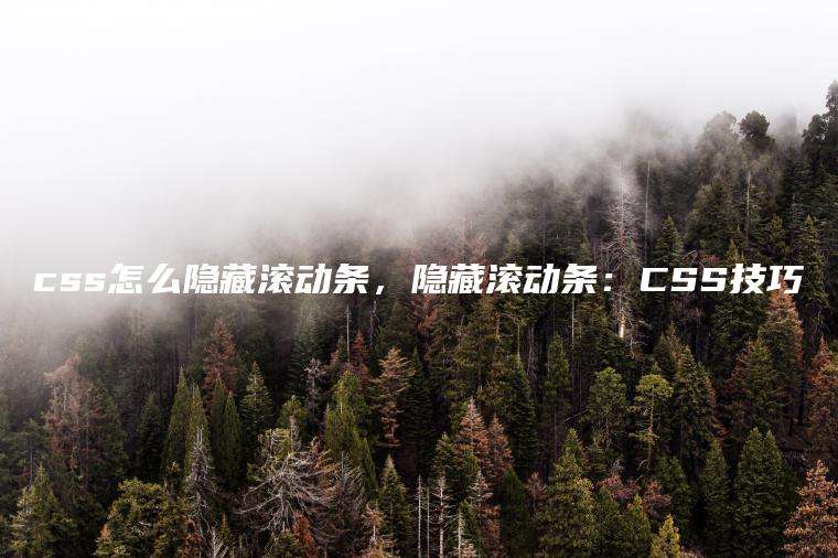 css怎么隐藏滚动条，隐藏滚动条：CSS技巧