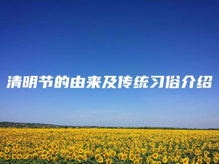 清明节的由来及传统习俗介绍