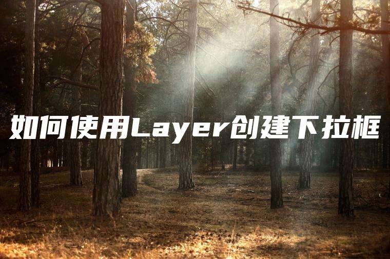 如何使用Layer创建下拉框