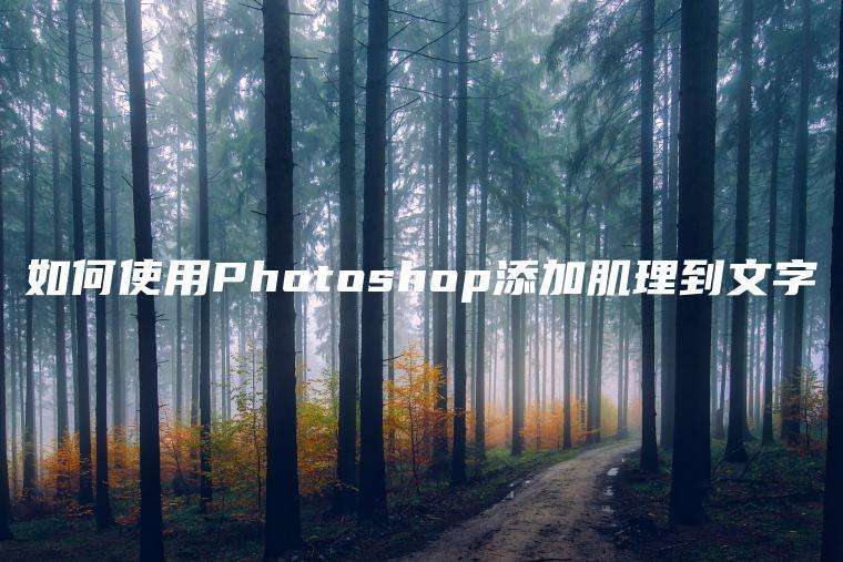 如何使用Photoshop添加肌理到文字