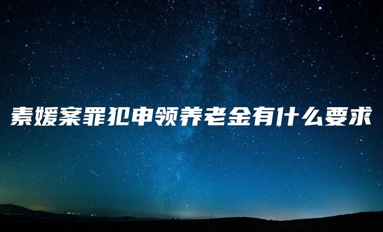 素媛案罪犯申领养老金有什么要求