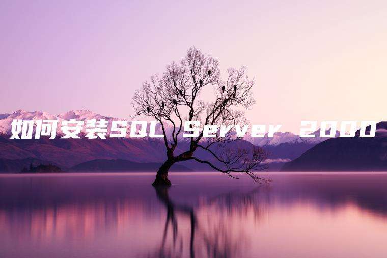 如何安装SQL Server 2000