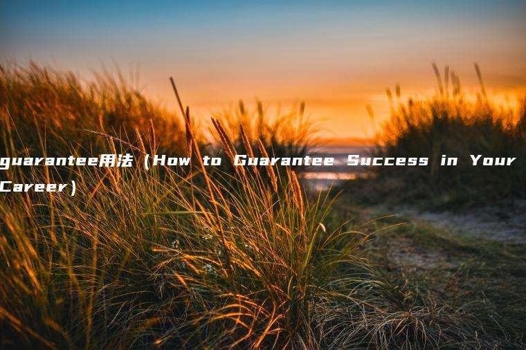 guarantee用法（How to Guarantee Success in Your Career）