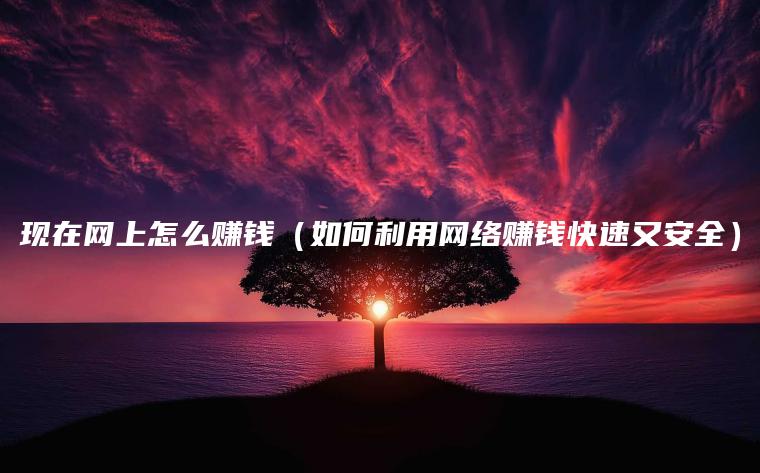 现在网上怎么赚钱（如何利用网络赚钱快速又安全）