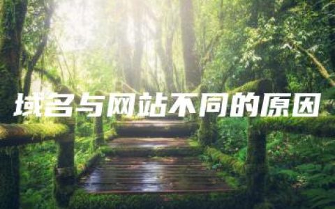 域名与网站不同的原因