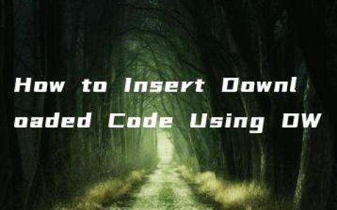 How to Insert Downloaded Code Using DW