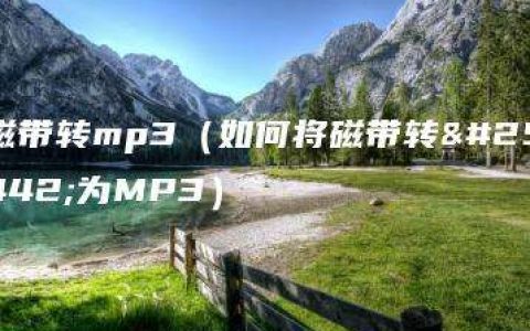 磁带转mp3（如何将磁带转换为MP3）