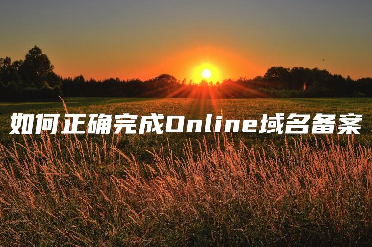 如何正确完成Online域名备案